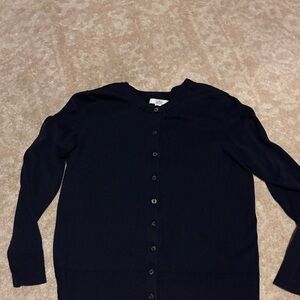 Croft & Barrow Navy Button-Up Cardigan